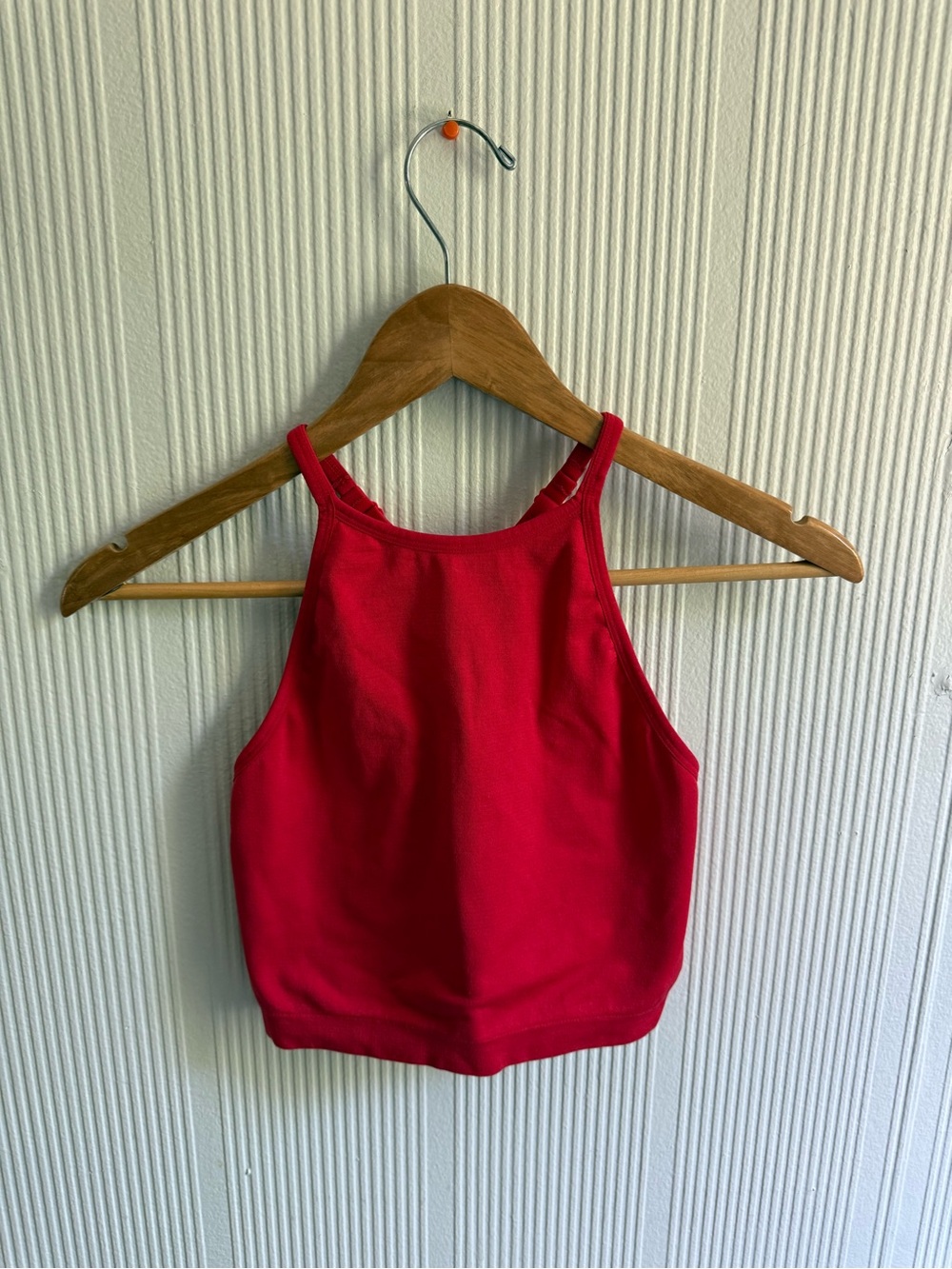 Red Women's Cropped Tank Top